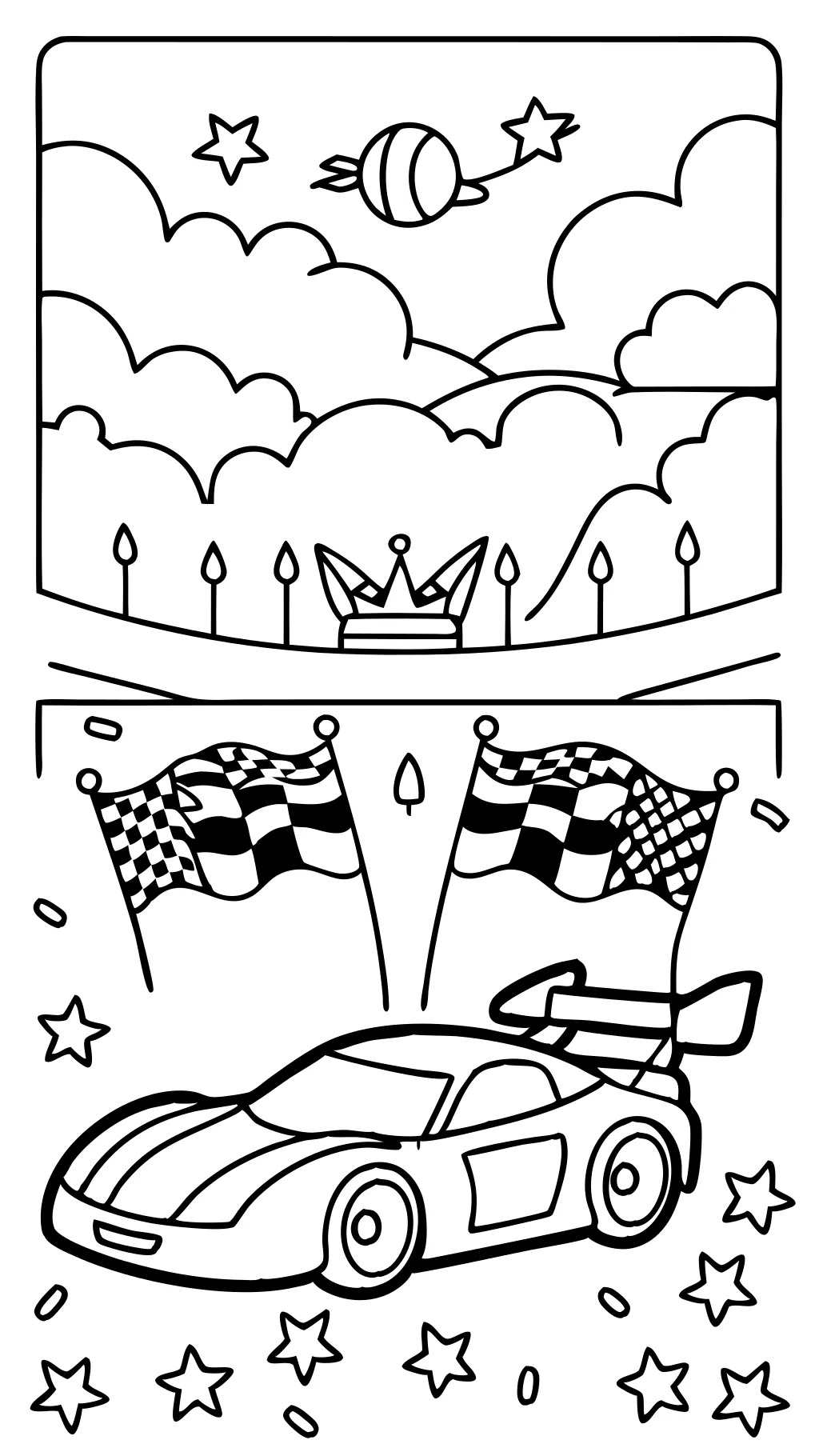 coloriages de voiture de course imprimables gratuits